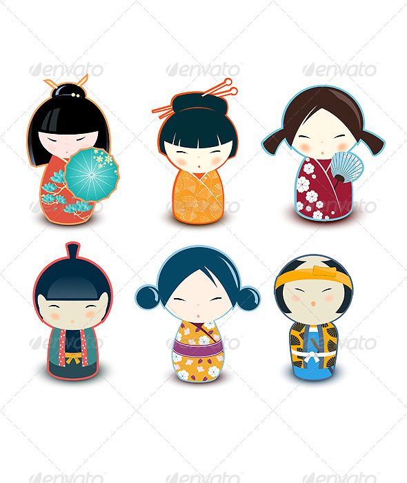 Kokeshi Graphics, Designs & Templates GraphicRiver